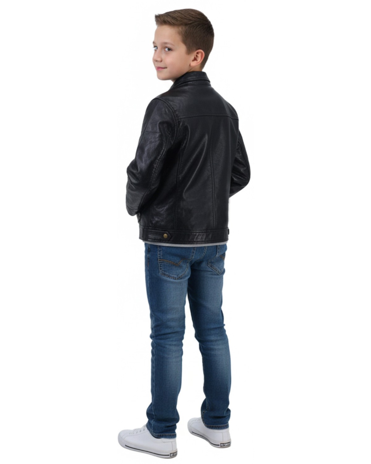 ΠΑΙΔΙΚΟ ΔΕΡΜΑΤΙΝΟ ΜΠΟΥΦΑΝ ΚΩΔΙΚΟΣ: 549-FUR (BLACK) - Image 5