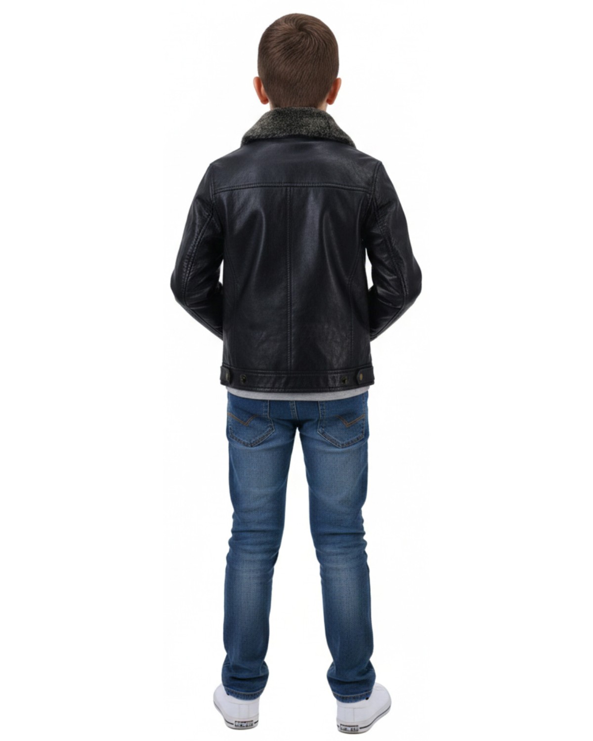 ΠΑΙΔΙΚΟ ΔΕΡΜΑΤΙΝΟ ΜΠΟΥΦΑΝ ΚΩΔΙΚΟΣ: 549-FUR (BLACK) - Image 3