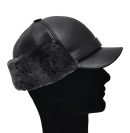 ΔΕΡΜΑΤΙΝΟ ΚΑΠΕΛΟ ΑΝΔΡΙΚΟ ΚΩΔΙΚΟΣ: HAT FUR-2 (BLACK)