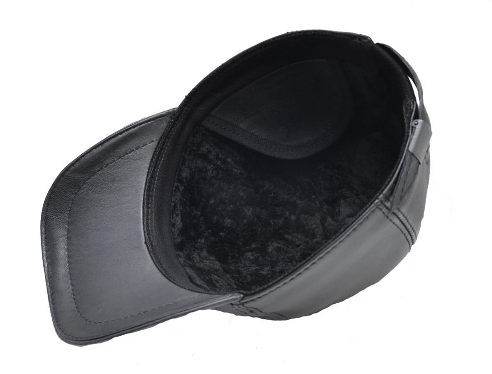 ΔΕΡΜΑΤΙΝΟ ΚΑΠΕΛΟ ΑΝΔΡΙΚΟ: HAT 2 FUR (BLACK) - Image 4