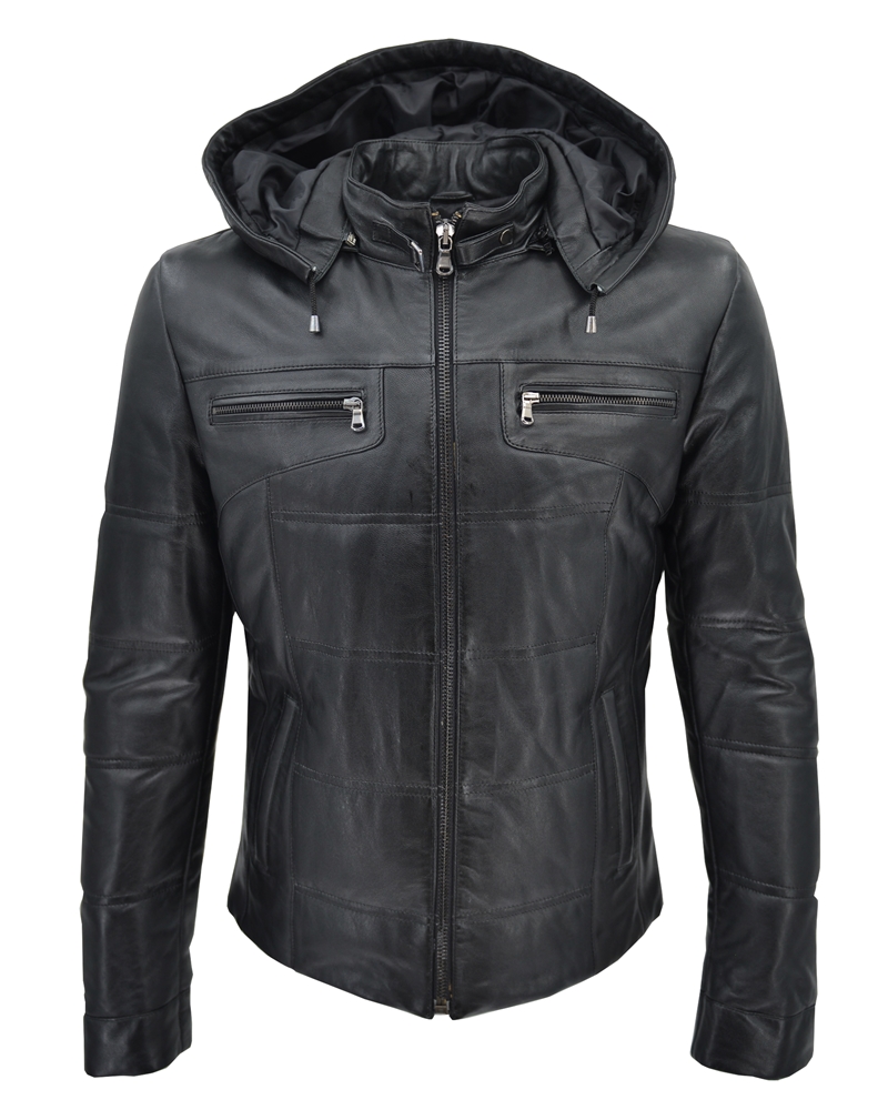 ΔΕΡΜΑΤΙΝΟ ΑΝΔΡΙΚΟ ΜΠΟΥΦΑΝ: 05-M-JACKET CAP (BLACK)