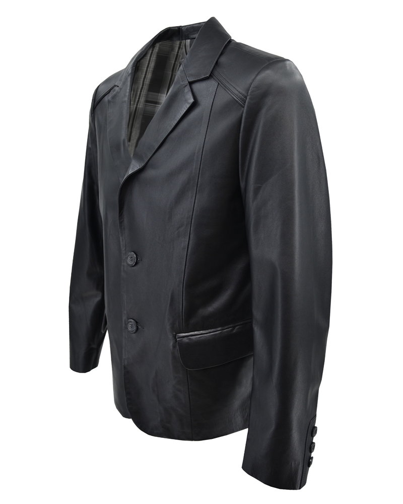 Δερμάτινο Σακάκι Ανδρικό: 07-M-E-029 (BLACK) - Image 6