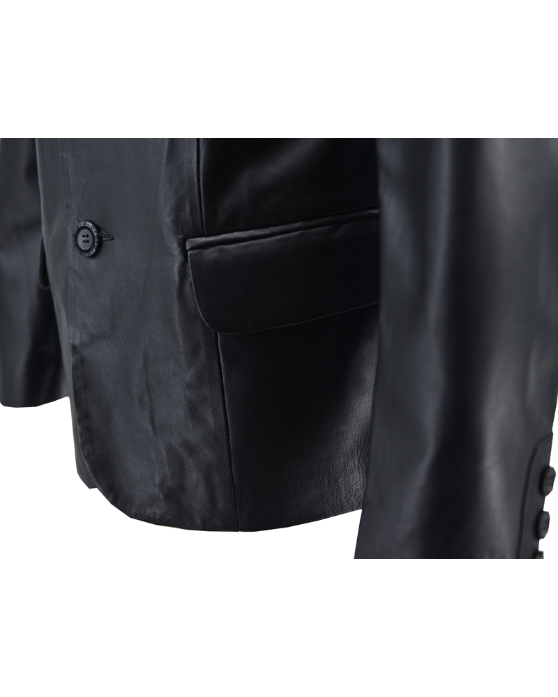 Δερμάτινο Σακάκι Ανδρικό: 07-M-E-029 (BLACK) - Image 7