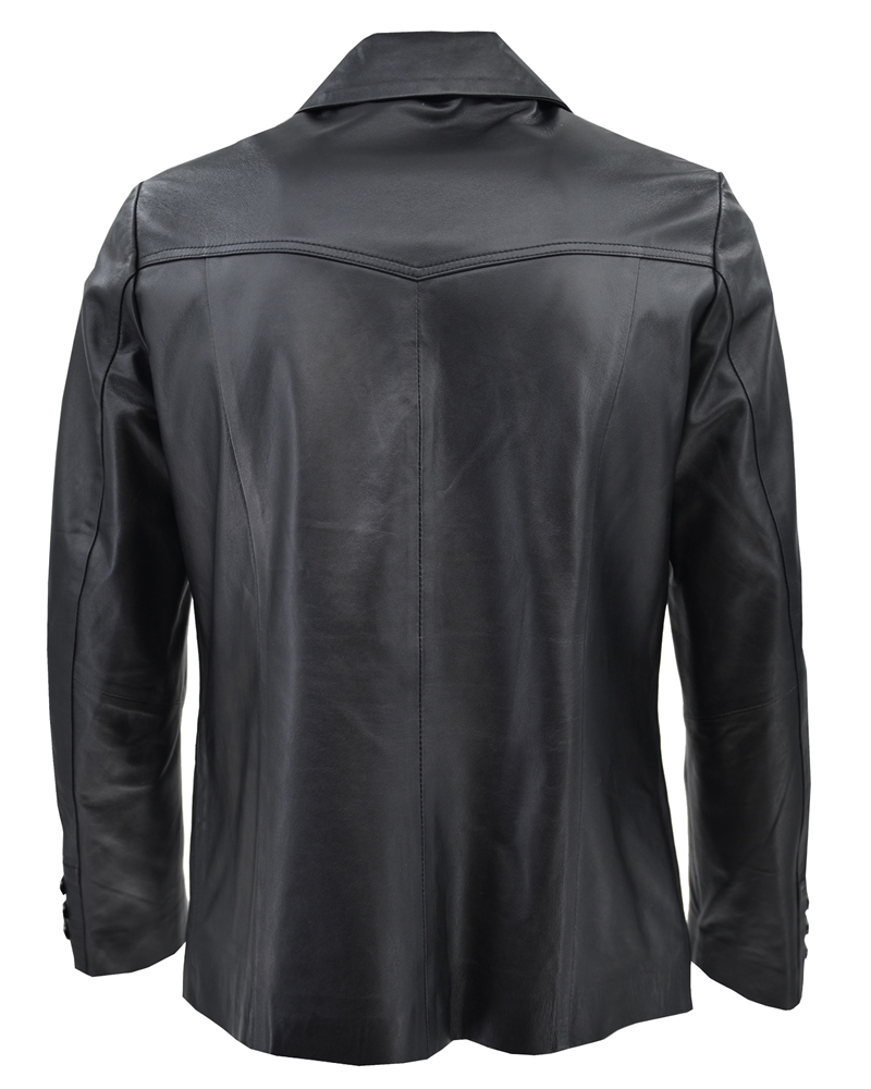 Δερμάτινο Σακάκι Ανδρικό: 07-M-E-029 (BLACK) - Image 8