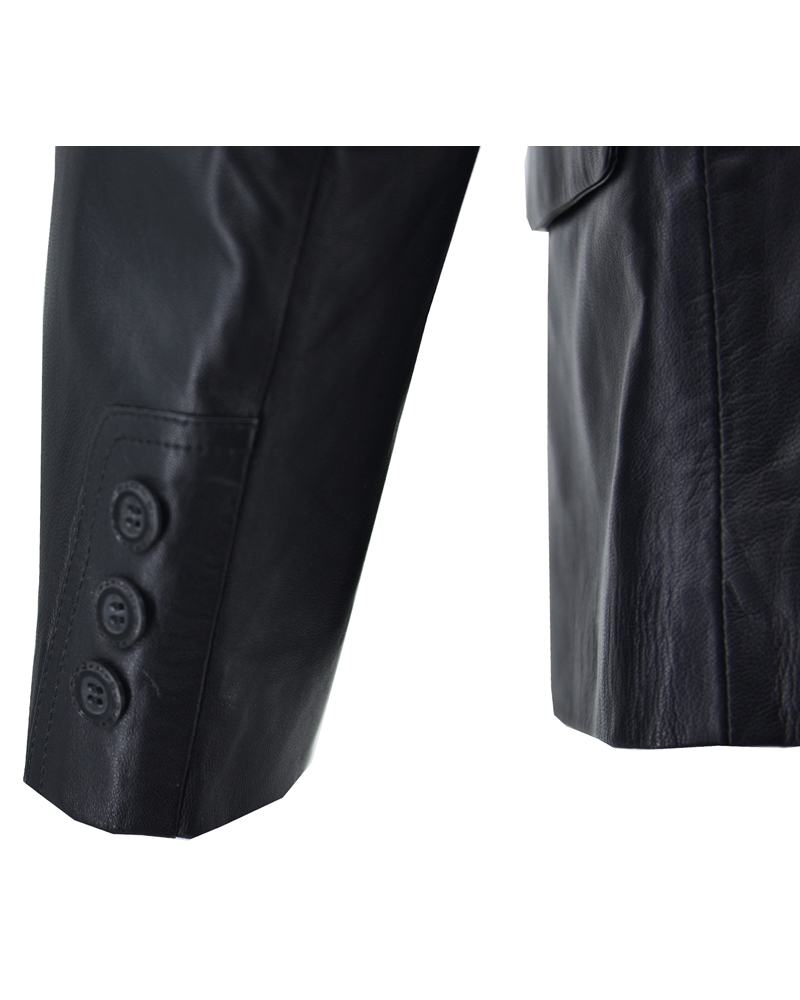 Δερμάτινο Σακάκι Ανδρικό: 07-M-E-029 (BLACK) - Image 9