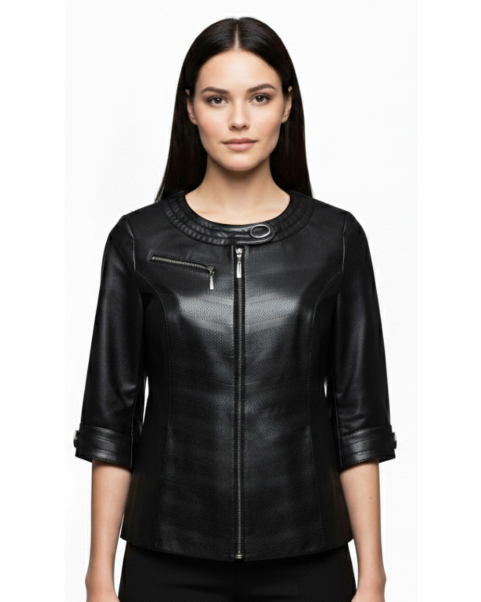 ΔΕΡΜΑΤΙΝΗ ΓΥΝΑΙΚΕΙΑ ΖΑΚΕΤΑ ΚΩΔΙΚΟΣ: 07-W-2016 (BLACK)
