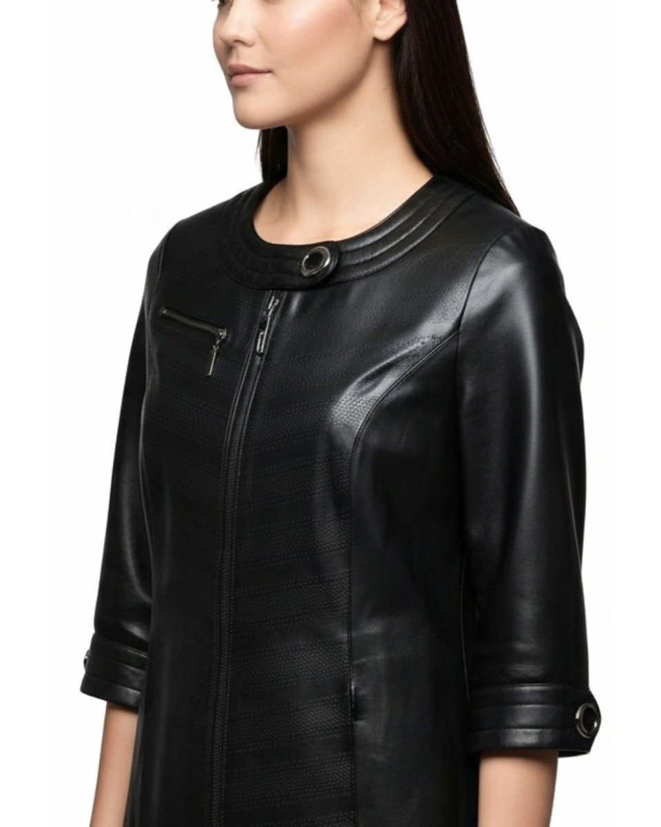 ΔΕΡΜΑΤΙΝΗ ΓΥΝΑΙΚΕΙΑ ΖΑΚΕΤΑ ΚΩΔΙΚΟΣ: 07-W-2016 (BLACK) - Image 3