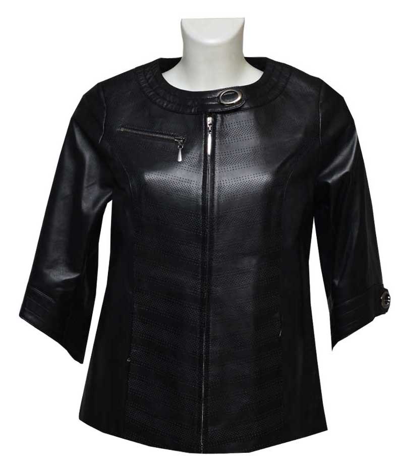 ΔΕΡΜΑΤΙΝΗ ΓΥΝΑΙΚΕΙΑ ΖΑΚΕΤΑ ΚΩΔΙΚΟΣ: 07-W-2016 (BLACK) - Image 5