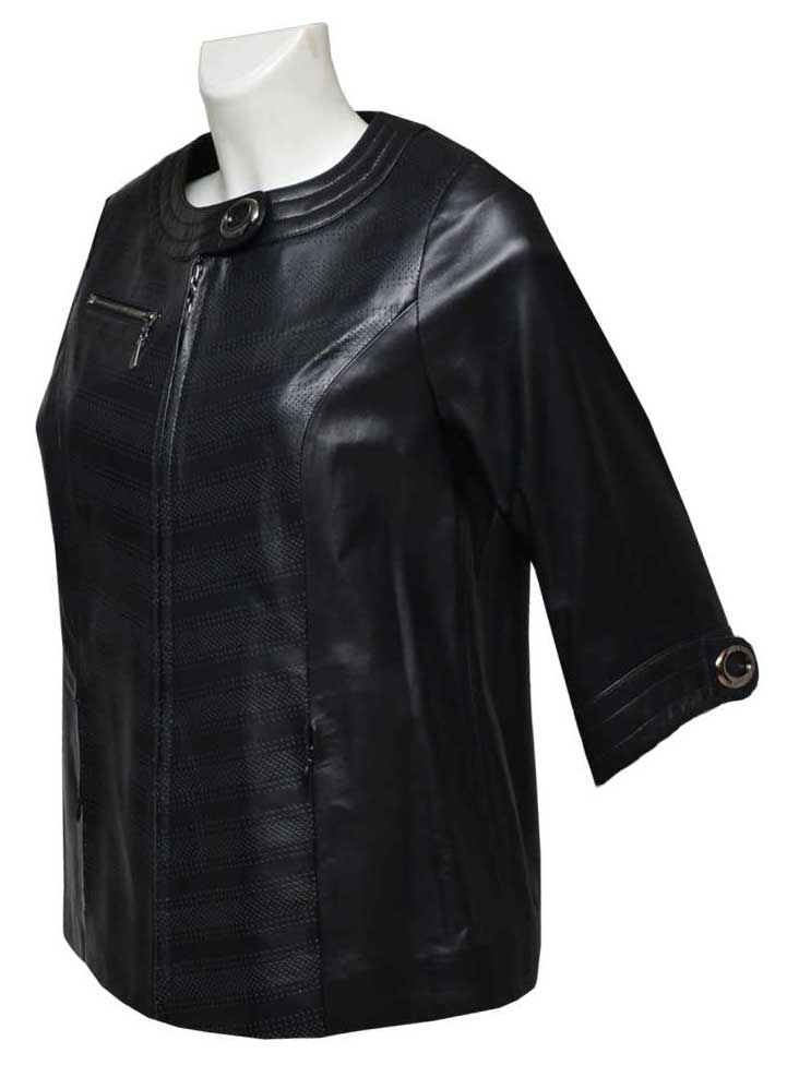 ΔΕΡΜΑΤΙΝΗ ΓΥΝΑΙΚΕΙΑ ΖΑΚΕΤΑ ΚΩΔΙΚΟΣ: 07-W-2016 (BLACK) - Image 7