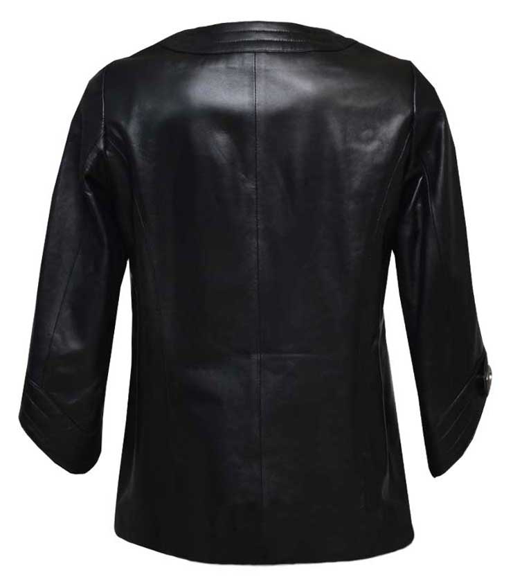 ΔΕΡΜΑΤΙΝΗ ΓΥΝΑΙΚΕΙΑ ΖΑΚΕΤΑ ΚΩΔΙΚΟΣ: 07-W-2016 (BLACK) - Image 8