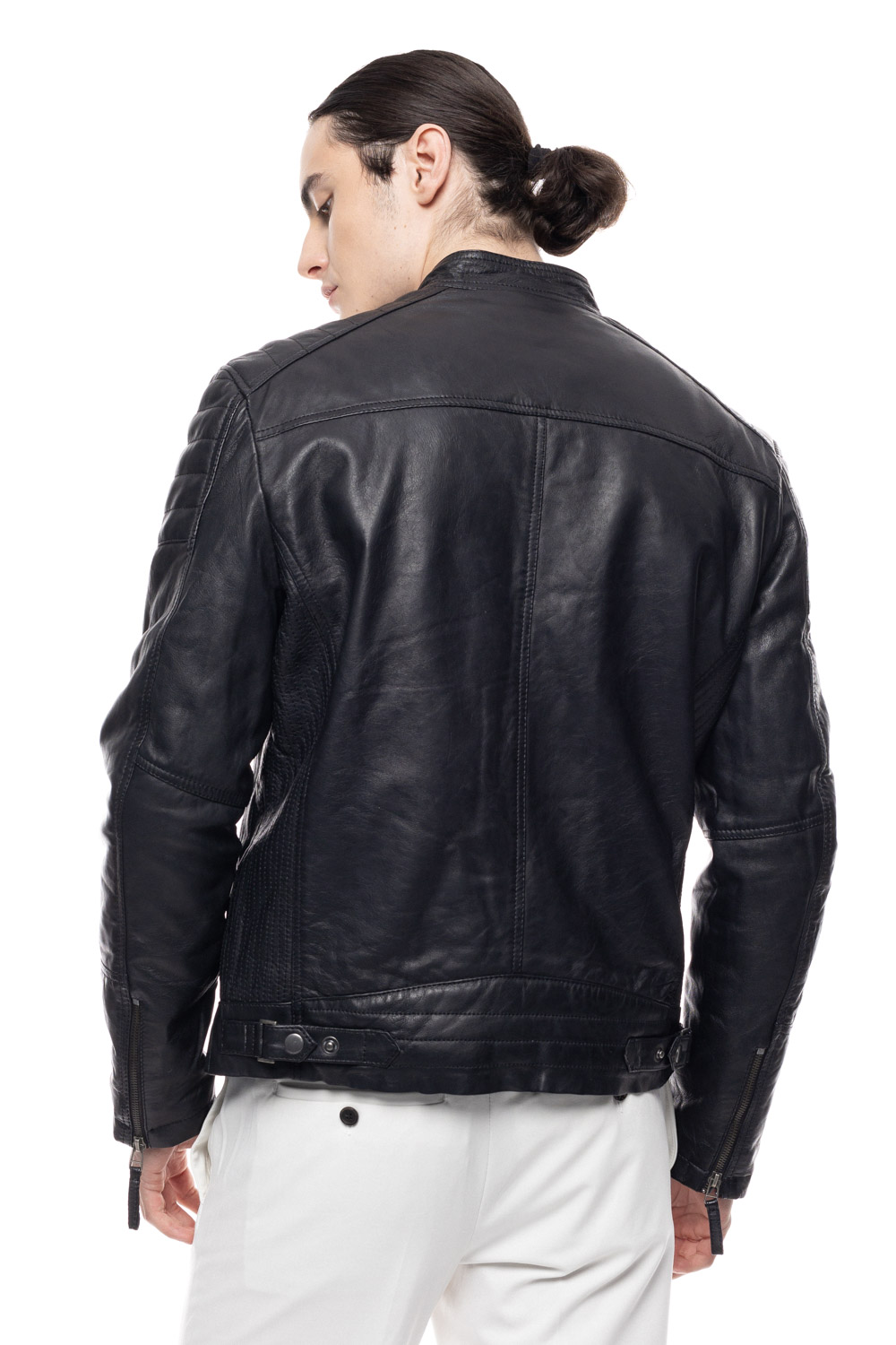 ΔΕΡΜΑΤΙΝΟ ΑΝΔΡΙΚΟ ΜΠΟΥΦΑΝ: 14-M-JOHNY (BLACK) - Image 6