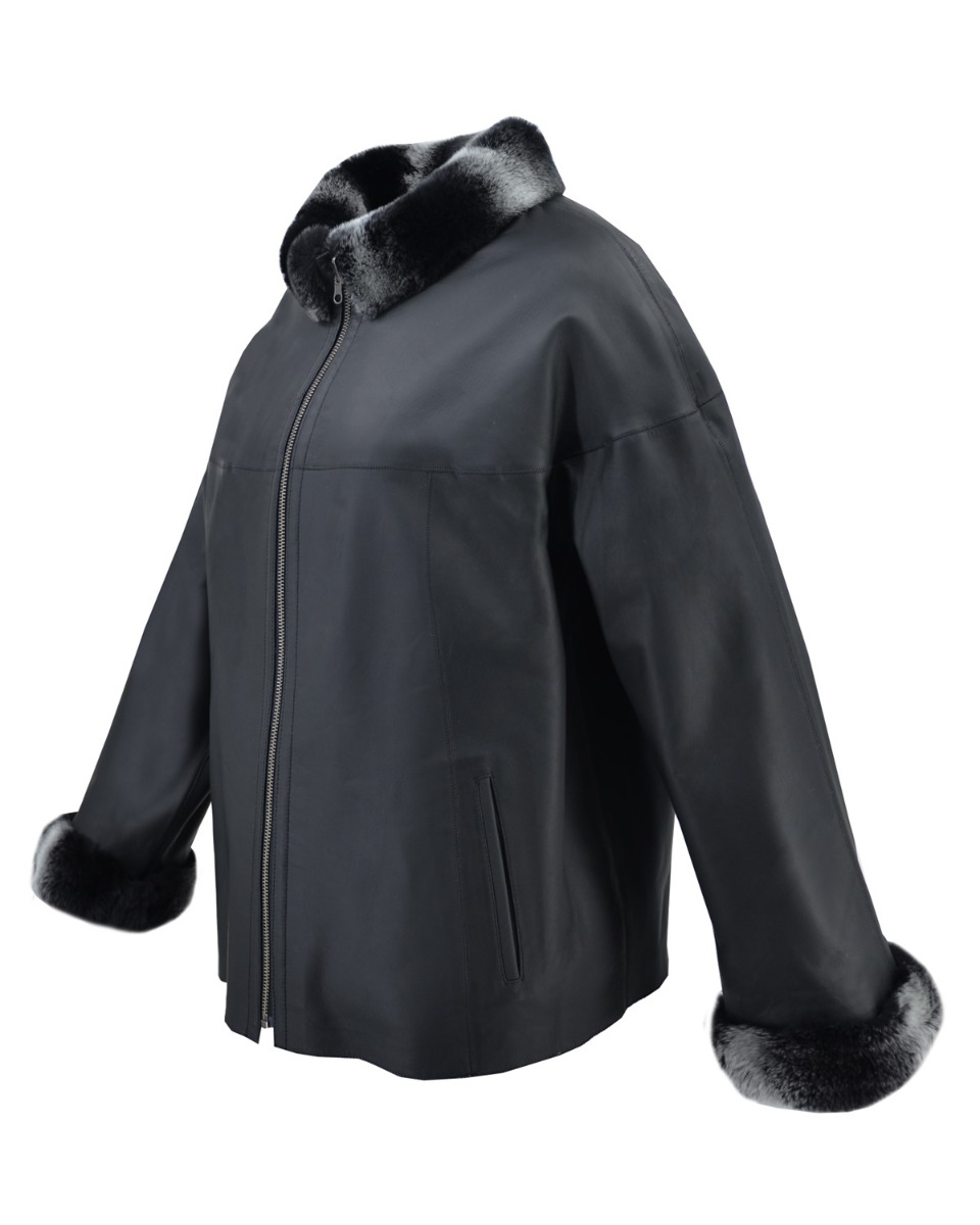 ΔΕΡΜΑΤΙΝΗ ΓΥΝΑΙΚΕΙΑ ΖΑΚΕΤΑ ΚΩΔΙΚΟΣ: 07-W-220-FUR (BLACK T.) - Image 8