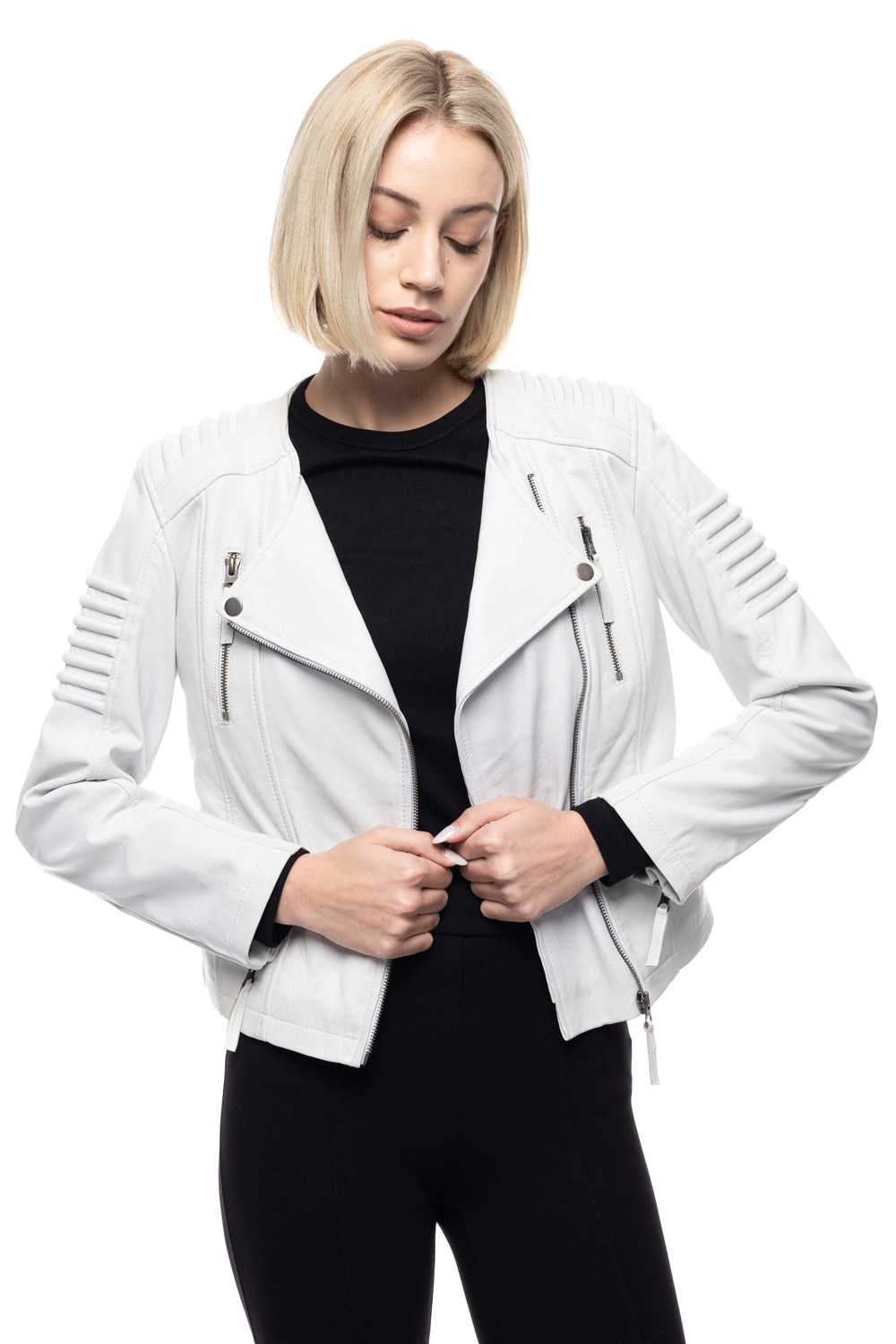 ΔΕΡΜΑΤΙΝΟ ΓΥΝΑΙΚΕΙΟ ΜΠΟΥΦΑΝ ΚΩΔΙΚΟΣ: 14-W-SILVANA (WHITE) - Image 6