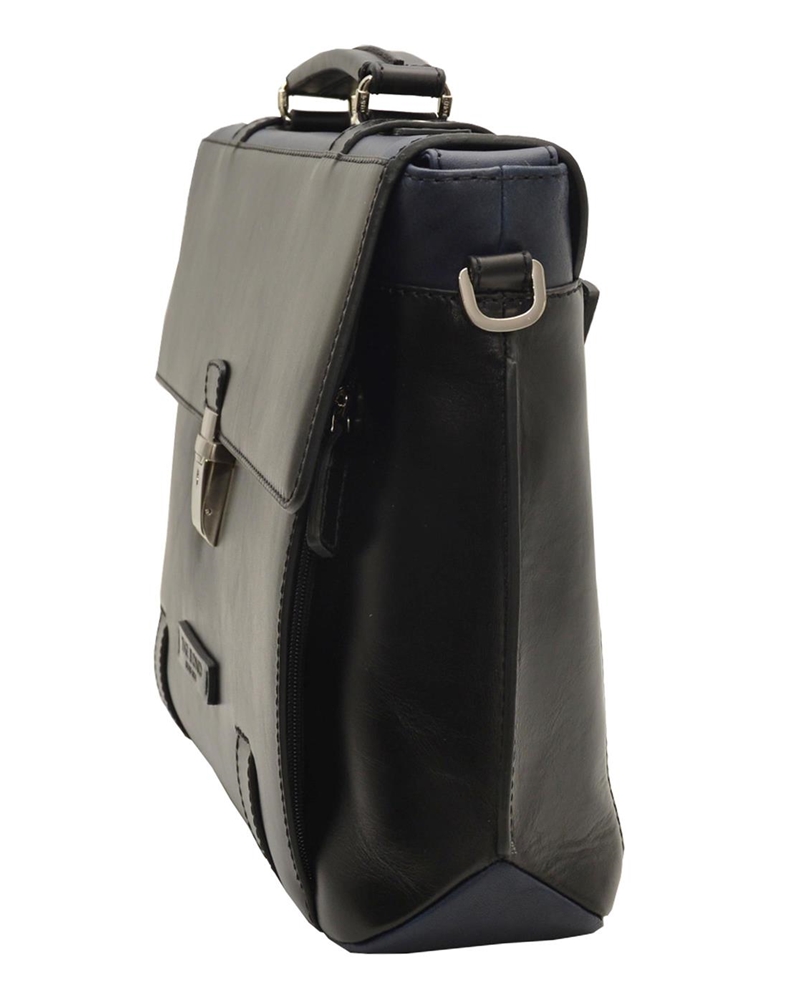 ΔΕΡΜΑΤΙΝΗ ΤΣΑΝΤΑ ΚΩΔΙΚΟΣ: 05-BAG-1112-49 (BLACK-BLUE) - Image 3