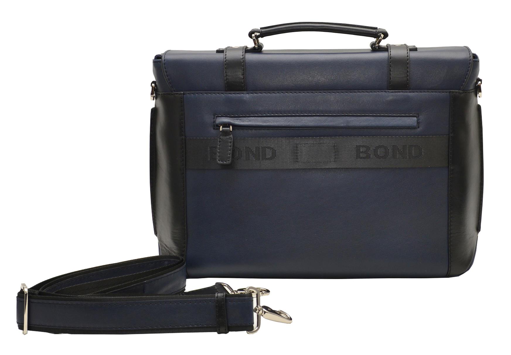 ΔΕΡΜΑΤΙΝΗ ΤΣΑΝΤΑ ΚΩΔΙΚΟΣ: 05-BAG-1112-49 (BLACK-BLUE) - Image 5