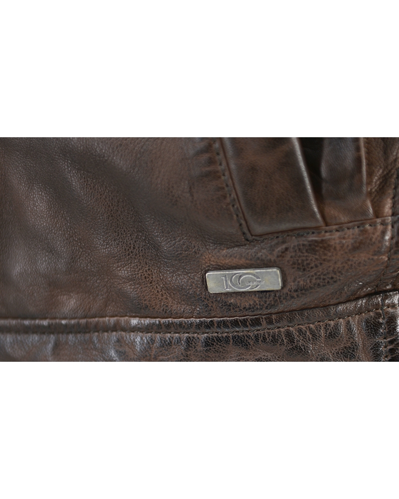 ΔΕΡΜΑΤΙΝΟ ΑΝΔΡΙΚΟ ΜΠΟΥΦΑΝ ΚΩΔΙΚΟΣ: 01-M-STYLE-15 (COFFEE-BEAN) - Image 6