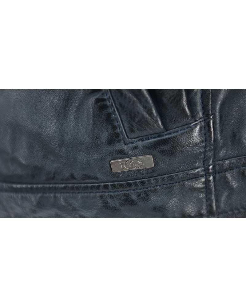 ΔΕΡΜΑΤΙΝΟ ΑΝΔΡΙΚΟ ΜΠΟΥΦΑΝ ΚΩΔΙΚΟΣ: 01-M-STYLE-15 (VELVET-BLUE) - Image 6