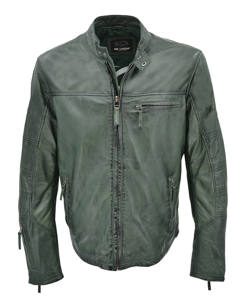 ΔΕΡΜΑΤΙΝΟ ΑΝΔΡΙΚΟ ΜΠΟΥΦΑΝ ΚΩΔΙΚΟΣ: 01-M-STYLE-37 (GREEN-A) - Image 3