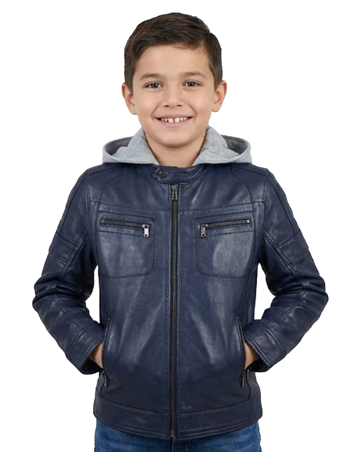 ΔΕΡΜΑΤΙΝΟ ΠΑΙΔΙΚΟ ΜΠΟΥΦΑΝ ΚΩΔΙΚΟΣ: 05-C-01HOOD (D.BLUE)