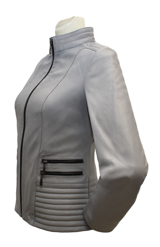 ΔΕΡΜΑΤΙΝΟ ΓΥΝΑΙΚΕΙΟ ΜΠΟΥΦΑΝ ΚΩΔΙΚΟΣ: 05-W-FOUR ZIP (GREY) - Image 6