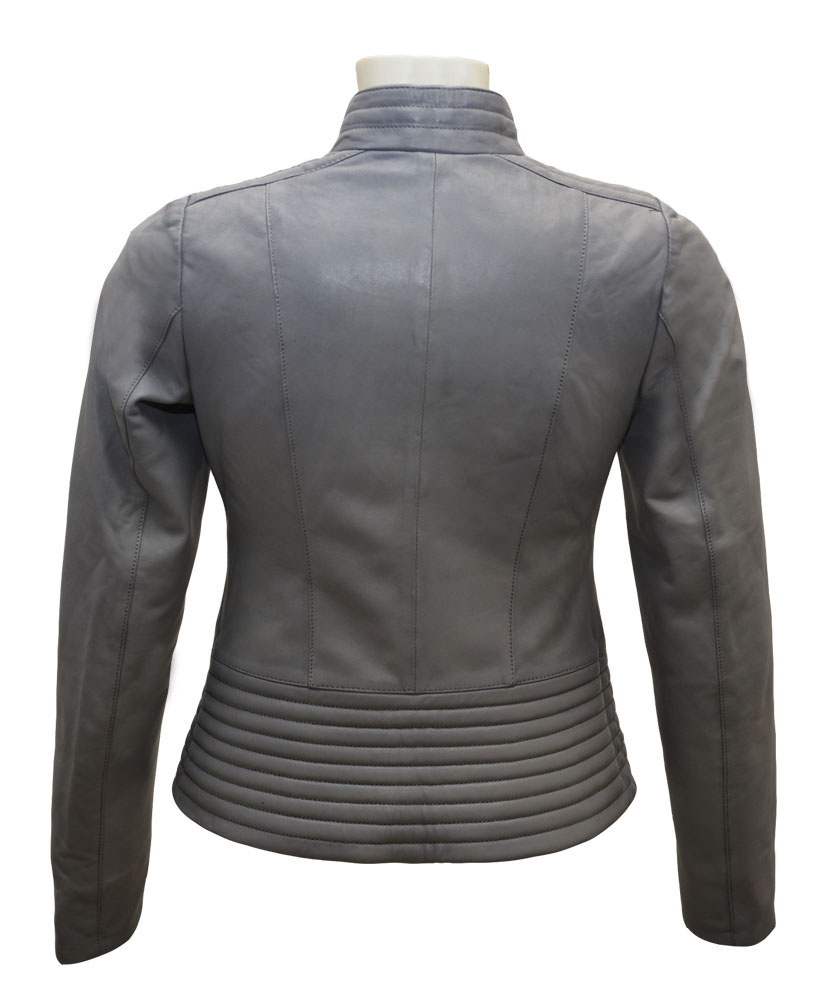 ΔΕΡΜΑΤΙΝΟ ΓΥΝΑΙΚΕΙΟ ΜΠΟΥΦΑΝ ΚΩΔΙΚΟΣ: 05-W-FOUR ZIP (GREY) - Image 7