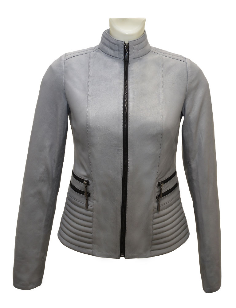 ΔΕΡΜΑΤΙΝΟ ΓΥΝΑΙΚΕΙΟ ΜΠΟΥΦΑΝ ΚΩΔΙΚΟΣ: 05-W-FOUR ZIP (GREY) - Image 5