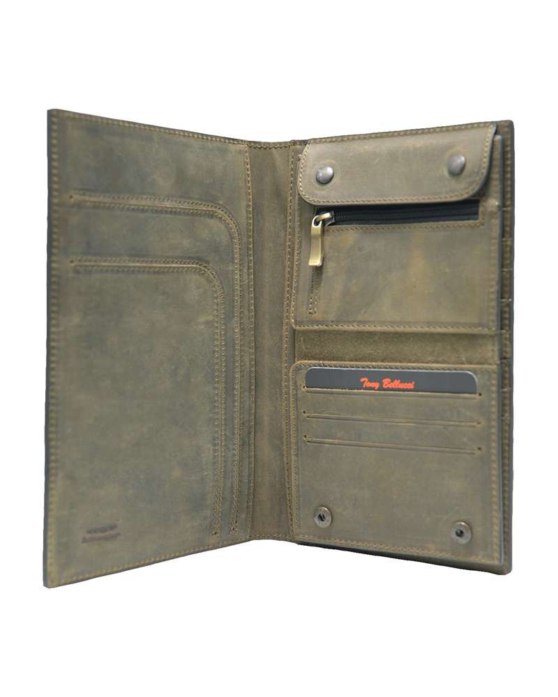 ΔΕΡΜΑΤΙΝΟ ΠΟΡΤΟΦΟΛΙ ΚΩΔΙΚΟΣ: 05-WALLET-T-145-05 (OLIVE) - Image 3