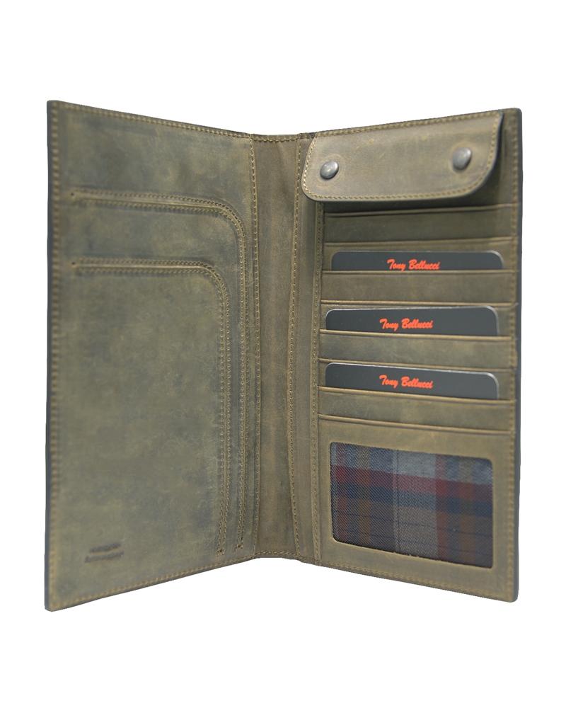 ΔΕΡΜΑΤΙΝΟ ΠΟΡΤΟΦΟΛΙ ΚΩΔΙΚΟΣ: 05-WALLET-T-145-05 (OLIVE) - Image 4
