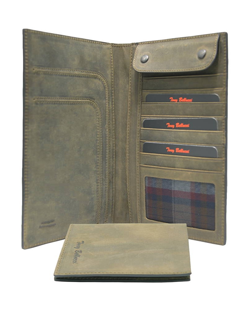 ΔΕΡΜΑΤΙΝΟ ΠΟΡΤΟΦΟΛΙ ΚΩΔΙΚΟΣ: 05-WALLET-T-145-05 (OLIVE) - Image 7