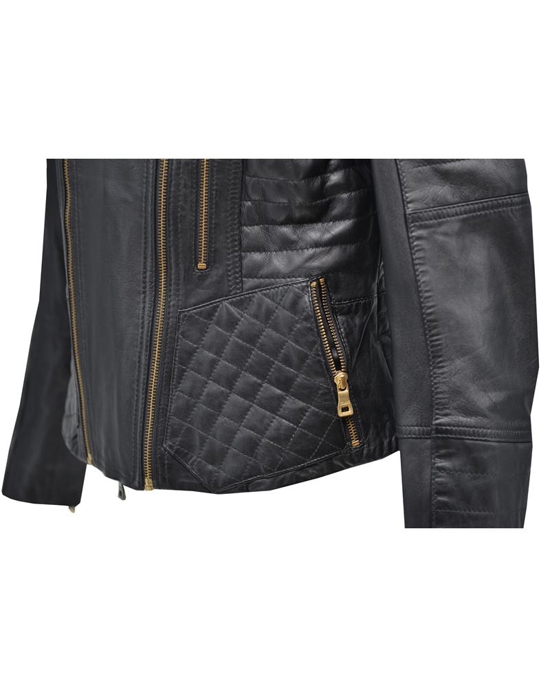 ΔΕΡΜΑΤΙΝΟ ΓΥΝΑΙΚΕΙΟ ΜΠΟΥΦΑΝ ΚΩΔΙΚΟΣ: 19-W-MONY (BLACK) - Image 12