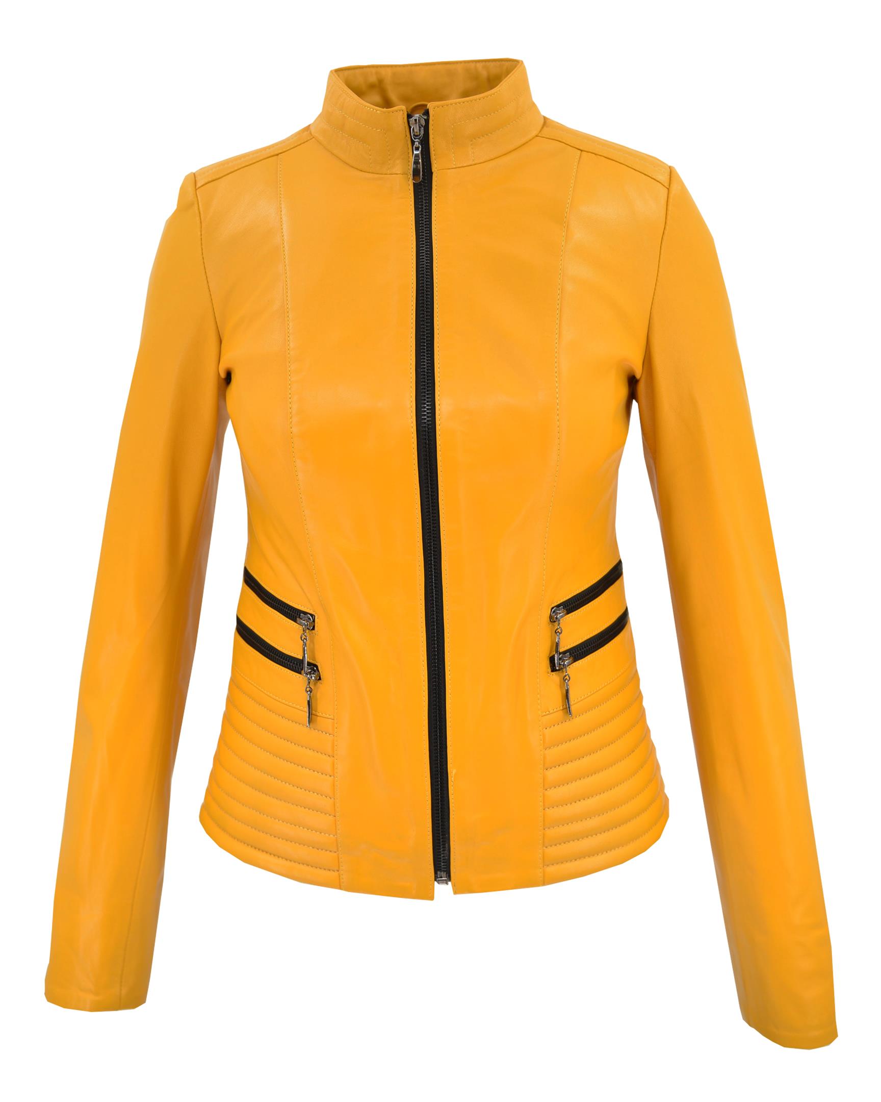 ΔΕΡΜΑΤΙΝΟ ΓΥΝΑΙΚΕΙΟ ΜΠΟΥΦΑΝ ΚΩΔΙΚΟΣ: 05-W-FOUR ZIP (YELLOW) - Image 5