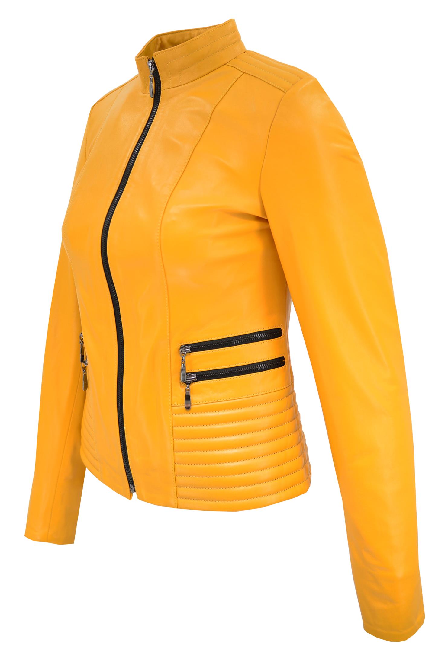ΔΕΡΜΑΤΙΝΟ ΓΥΝΑΙΚΕΙΟ ΜΠΟΥΦΑΝ ΚΩΔΙΚΟΣ: 05-W-FOUR ZIP (YELLOW) - Image 6