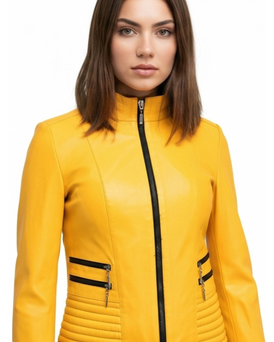 ΔΕΡΜΑΤΙΝΟ ΓΥΝΑΙΚΕΙΟ ΜΠΟΥΦΑΝ ΚΩΔΙΚΟΣ: 05-W-FOUR ZIP (YELLOW)