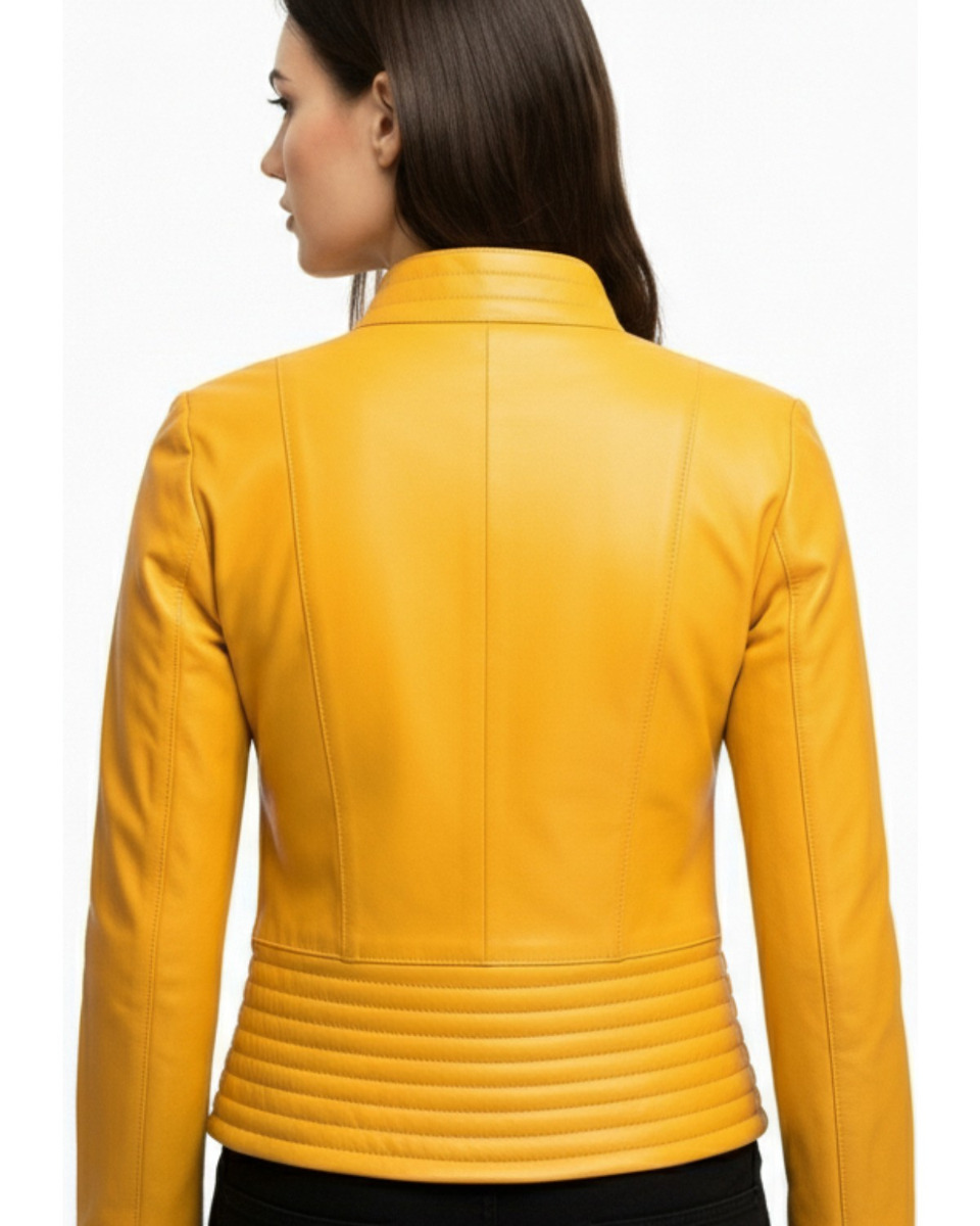 ΔΕΡΜΑΤΙΝΟ ΓΥΝΑΙΚΕΙΟ ΜΠΟΥΦΑΝ ΚΩΔΙΚΟΣ: 05-W-FOUR ZIP (YELLOW) - Image 4