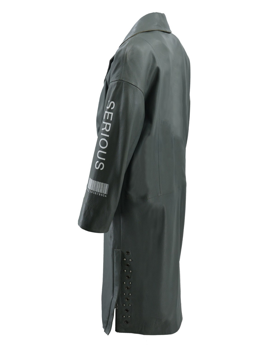 ΔΕΡΜΑΤΙΝΟ ΓΥΝΑΙΚΕΙΟ ΠΑΛΤΟ ΚΩΔΙΚΟΣ: 31-W-Z-1866 (GREY) - Image 9