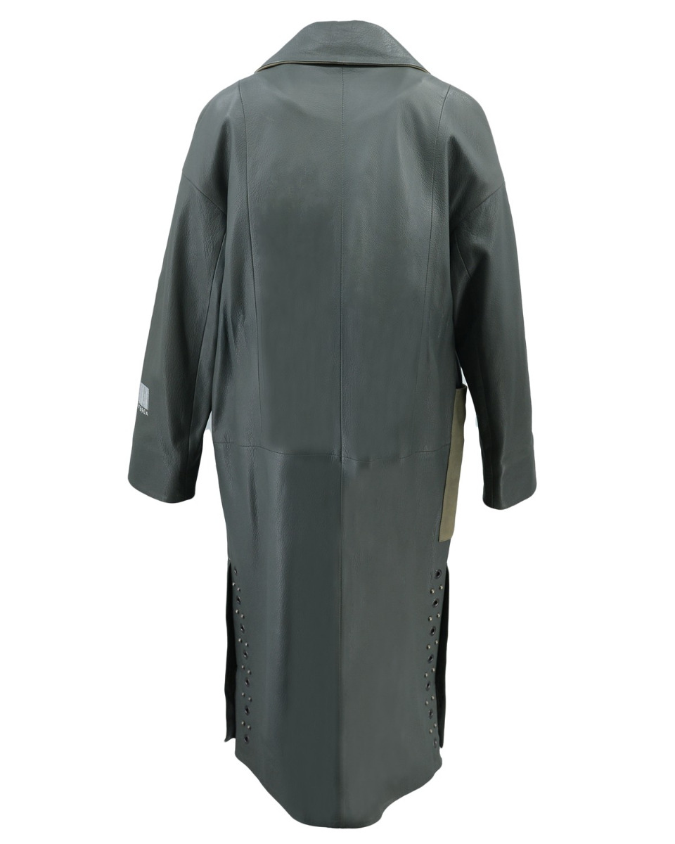 ΔΕΡΜΑΤΙΝΟ ΓΥΝΑΙΚΕΙΟ ΠΑΛΤΟ ΚΩΔΙΚΟΣ: 31-W-Z-1866 (GREY) - Image 10