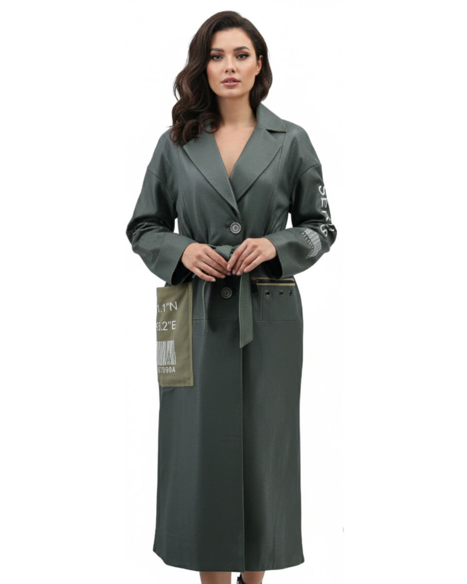 ΔΕΡΜΑΤΙΝΟ ΓΥΝΑΙΚΕΙΟ ΠΑΛΤΟ ΚΩΔΙΚΟΣ: 31-W-Z-1866 (GREY)