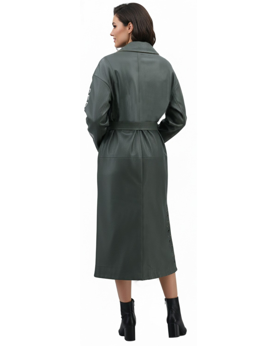 ΔΕΡΜΑΤΙΝΟ ΓΥΝΑΙΚΕΙΟ ΠΑΛΤΟ ΚΩΔΙΚΟΣ: 31-W-Z-1866 (GREY) - Image 4
