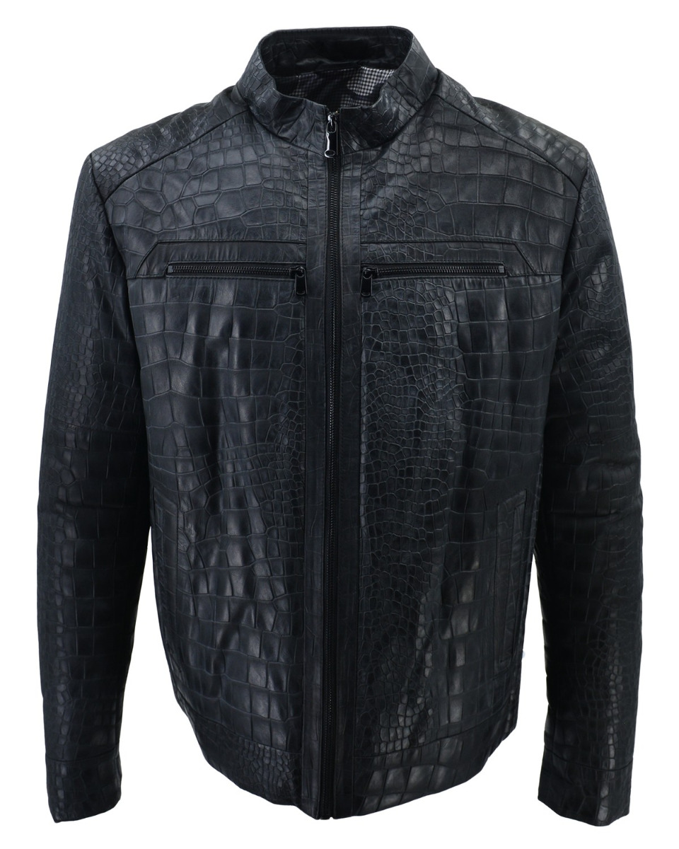 ΔΕΡΜΑΤΙΝΟ ΑΝΔΡΙΚΟ ΜΠΟΥΦΑΝ ΚΩΔΙΚΟΣ: 07-M-6345 (BLACK-CROCODIL) - Image 5
