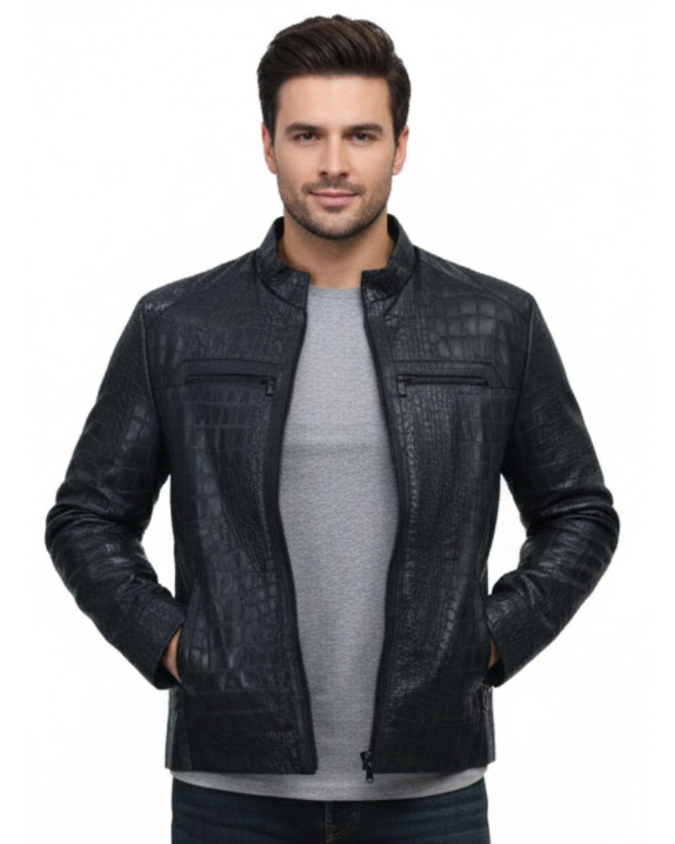 ΔΕΡΜΑΤΙΝΟ ΑΝΔΡΙΚΟ ΜΠΟΥΦΑΝ ΚΩΔΙΚΟΣ: 07-M-6345 (BLACK-CROCODIL)