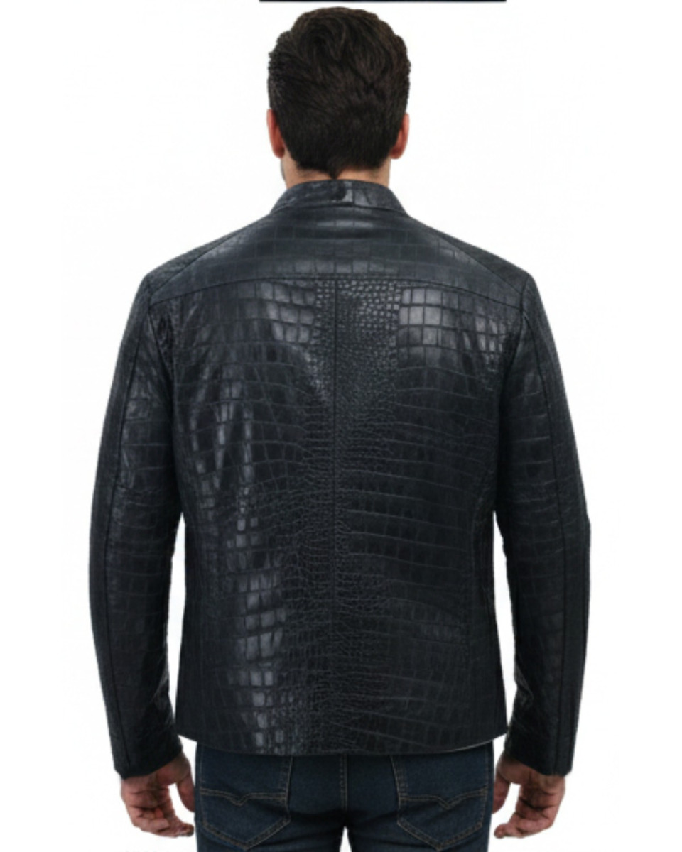 ΔΕΡΜΑΤΙΝΟ ΑΝΔΡΙΚΟ ΜΠΟΥΦΑΝ ΚΩΔΙΚΟΣ: 07-M-6345 (BLACK-CROCODIL) - Image 4