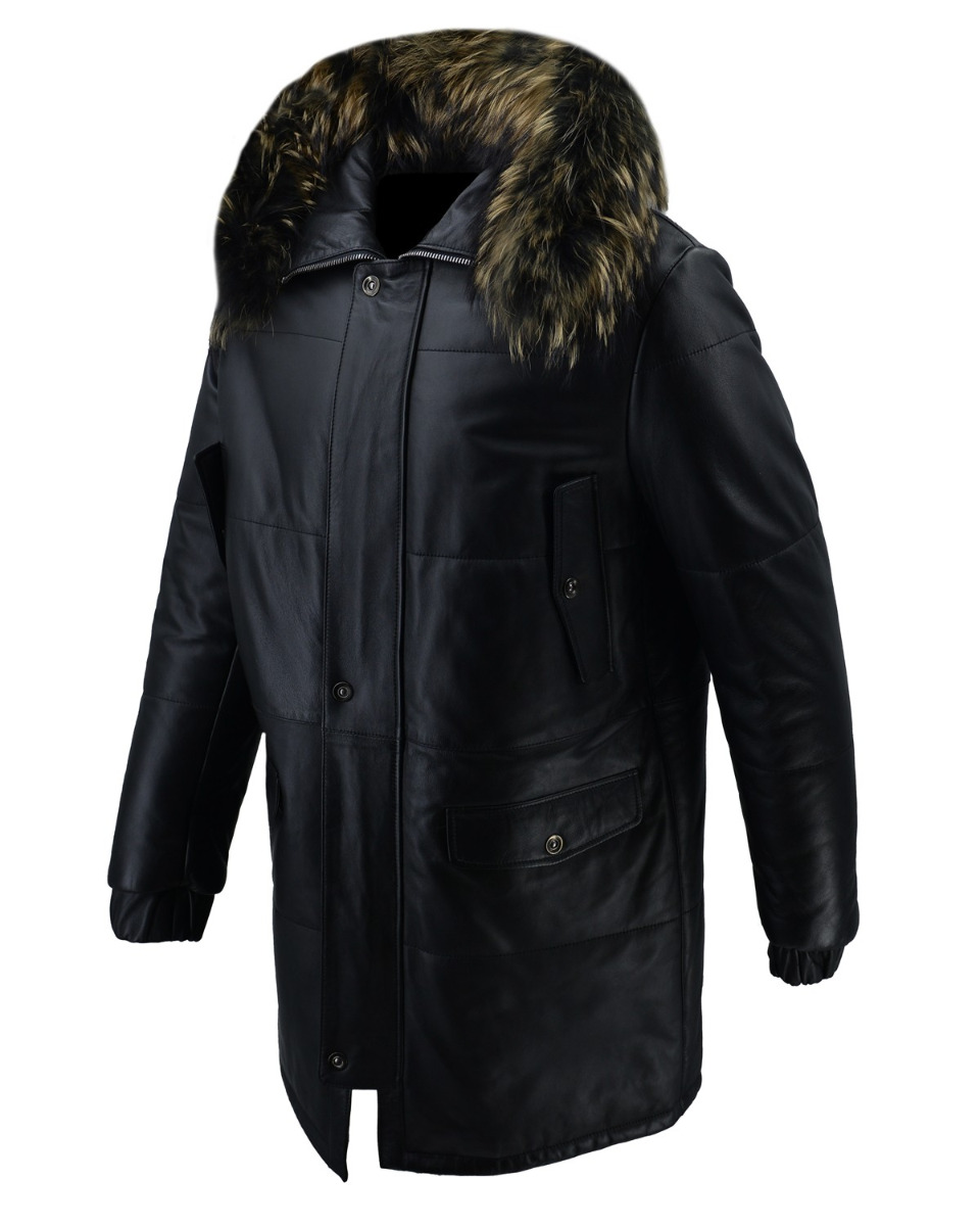 ΔΕΡΜΑΤΙΝΟ ΑΝΔΡΙΚΟ ΗΜΙΠΑΛΤΟ PUFFER ΚΩΔΙΚΟΣ: 07-M-E-007 (BLACK T) - Image 5
