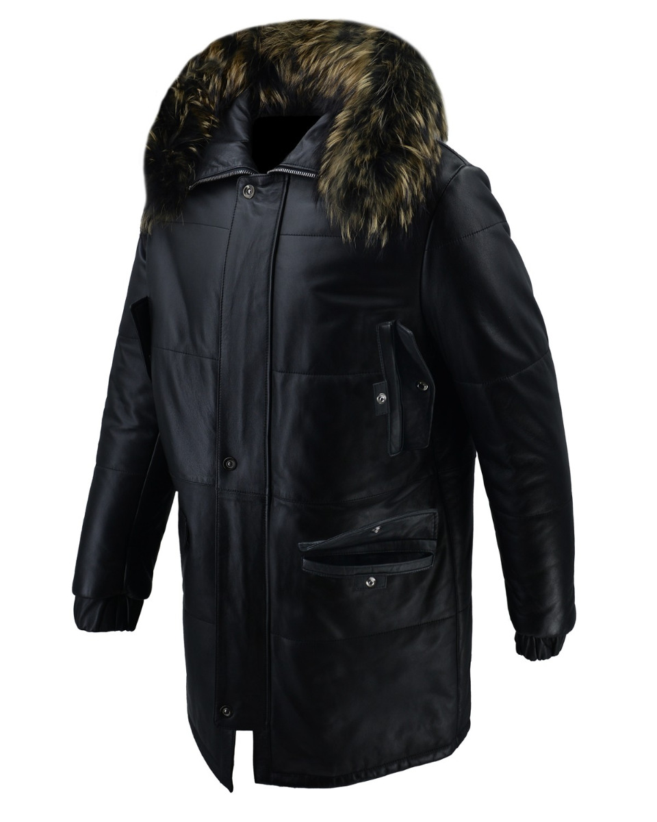 ΔΕΡΜΑΤΙΝΟ ΑΝΔΡΙΚΟ ΗΜΙΠΑΛΤΟ PUFFER ΚΩΔΙΚΟΣ: 07-M-E-007 (BLACK T) - Image 6
