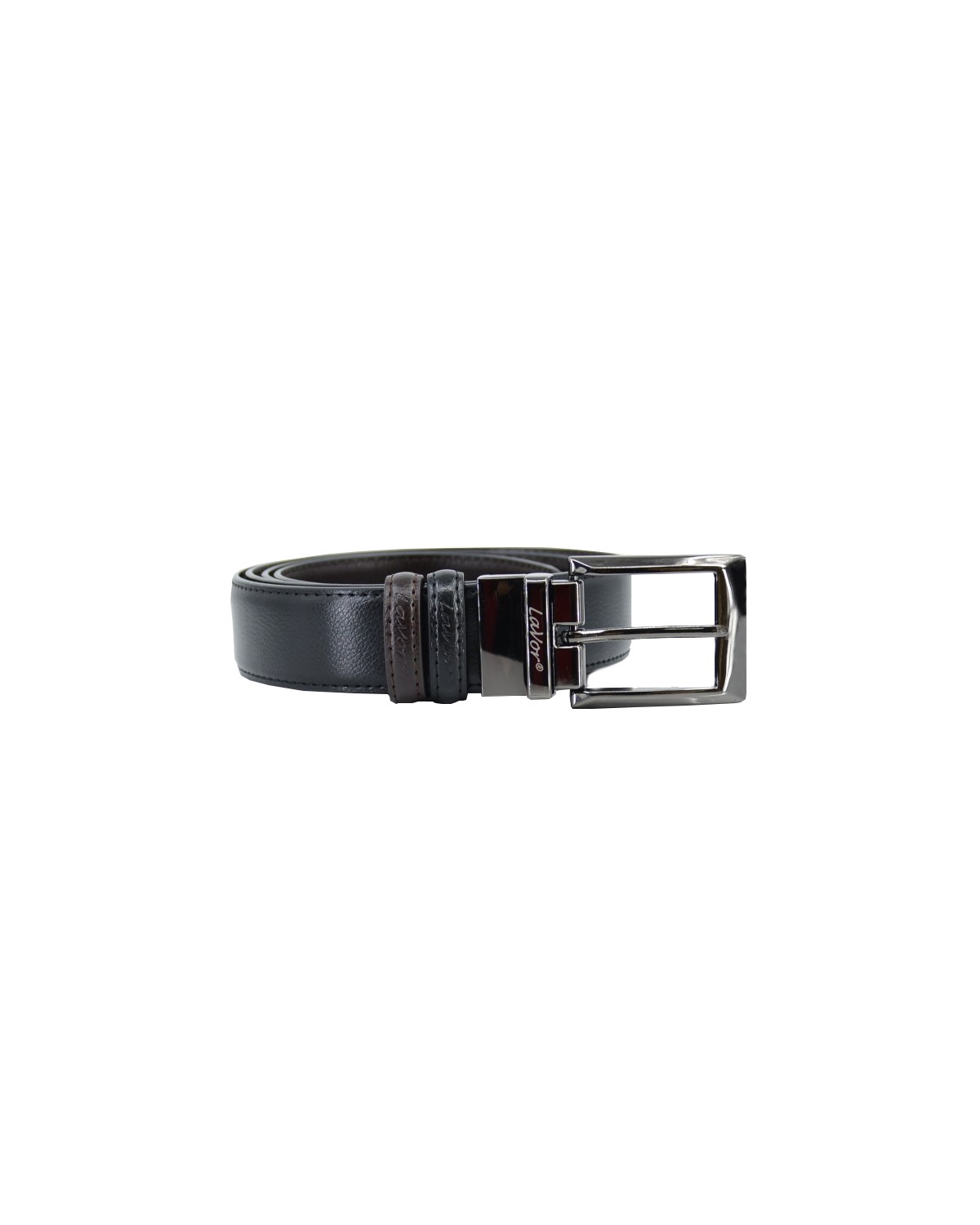 ΔΕΡΜΑΤΙΝΗ ΖΩΝΗ ΔΙΠΛΗΣ ΟΨΗΣ ΚΩΔΙΚΟΣ: 29-BELT-1-81 (BLACK-BROWN) - Image 3