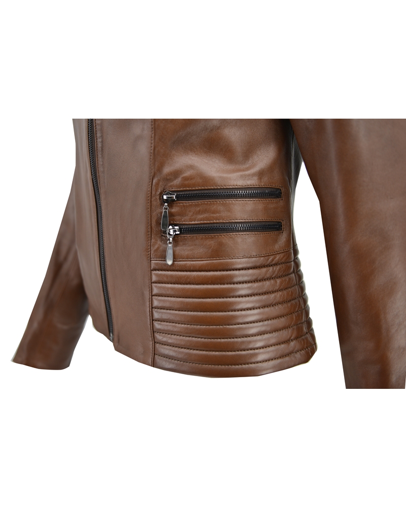 ΔΕΡΜΑΤΙΝΟ ΓΥΝΑΙΚΕΙΟ ΜΠΟΥΦΑΝ ΚΩΔΙΚΟΣ: 05-W-FOUR ZIP (BROWN-ANTIQUE) - Image 5