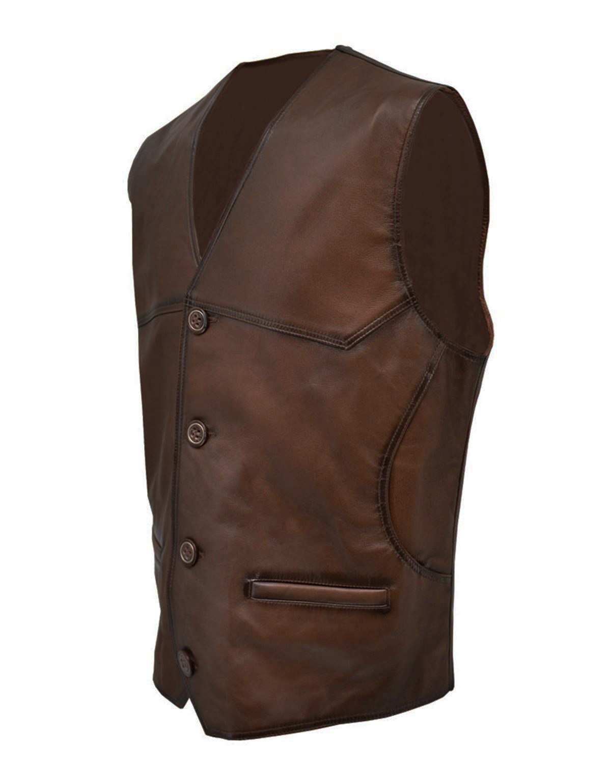 ΔΕΡΜΑΤΙΝΟ ΓΙΛΕΚΟ ΑΝΔΡΙΚΟ ΚΩΔΙΚΟΣ: 07-M-TITAN-WEST-NEW (BROWN-ANTIQUE) - Image 6