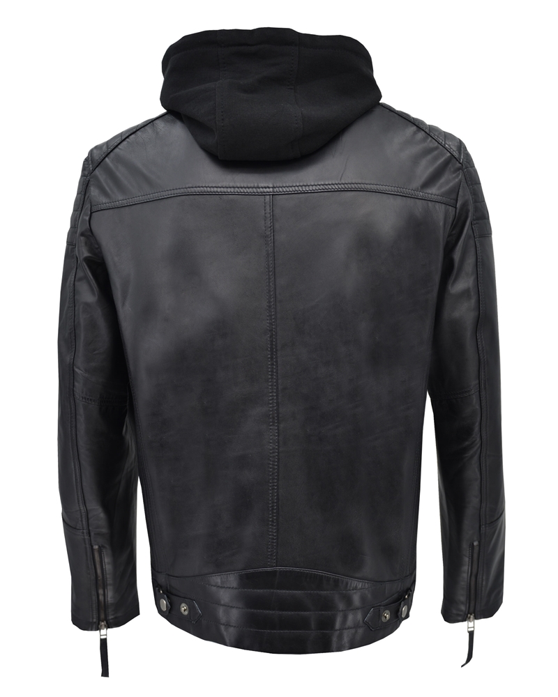ΔΕΡΜΑΤΙΝΟ ΑΝΔΡΙΚΟ ΜΠΟΥΦΑΝ ΚΩΔΙΚΟΣ: 14-M-JOHNY-HOOD (BLACK) - Image 6
