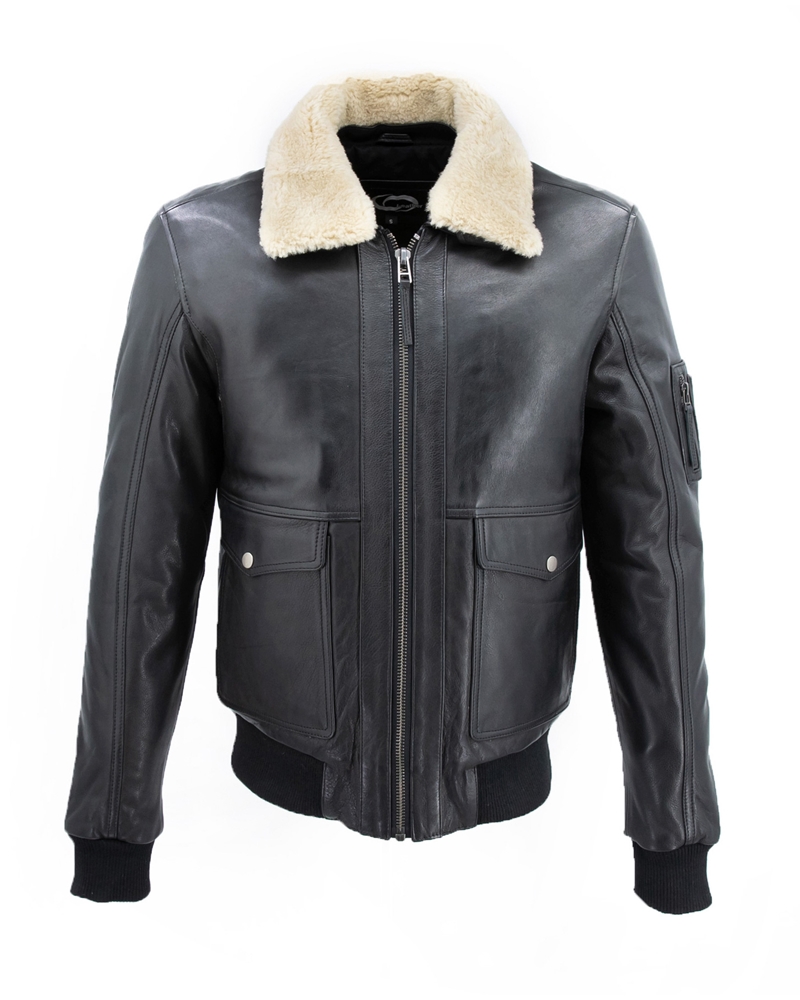 ΔΕΡΜΑΤΙΝΟ ΑΝΔΡΙΚΟ ΜΠΟΥΦΑΝ ΚΩΔΙΚΟΣ:37-M-PILOT (BLACK) - Image 7