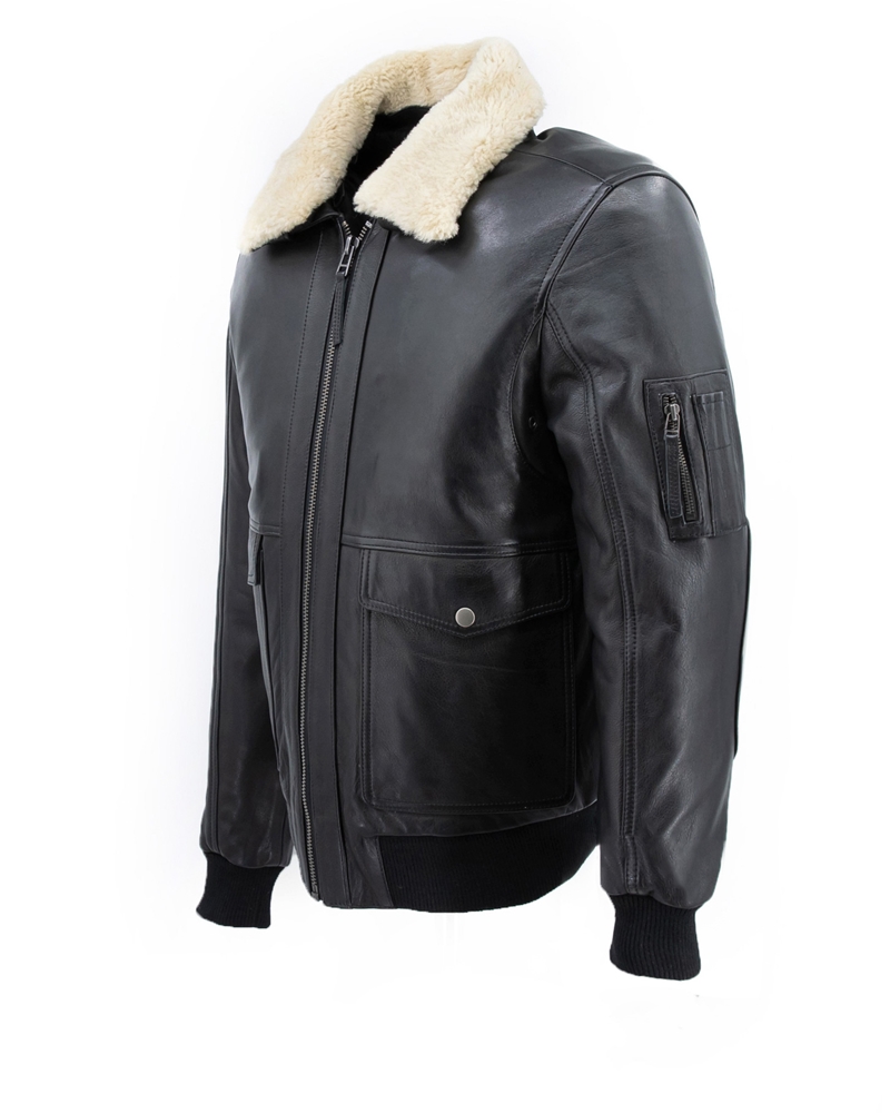 ΔΕΡΜΑΤΙΝΟ ΑΝΔΡΙΚΟ ΜΠΟΥΦΑΝ ΚΩΔΙΚΟΣ:37-M-PILOT (BLACK) - Image 8