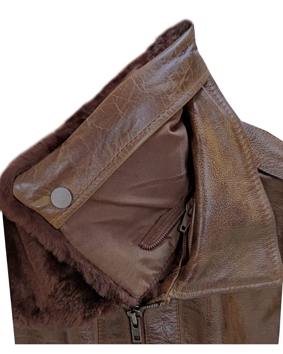 ΔΕΡΜΑΤΙΝΟ ΑΝΔΡΙΚΟ ΜΠΟΥΦΑΝ ΚΩΔΙΚΟΣ:37-M-PILOT (BROWN) - Image 12